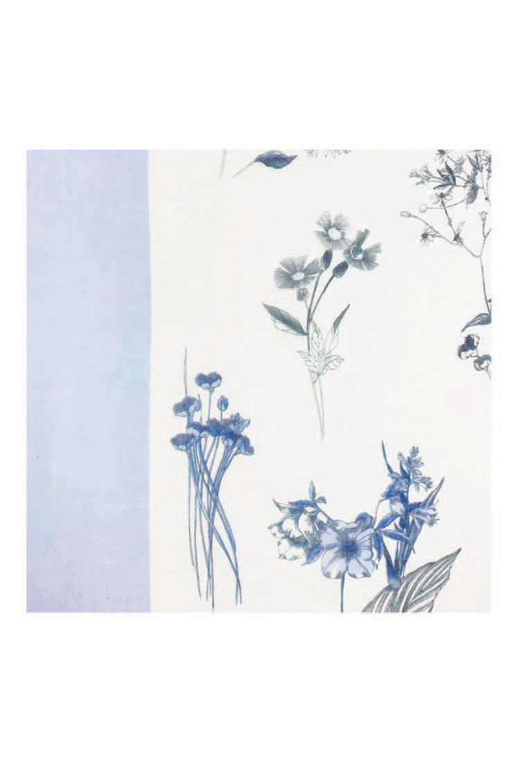 雙色花柄印花披肩
