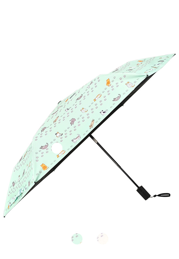 油壓式自動開合晴雨傘-貓腳印