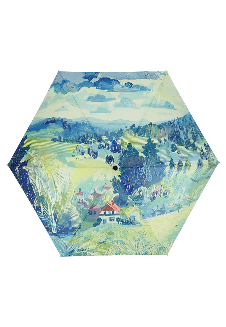 五折便攜晴雨傘-草原小屋