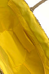 小清新編織草袋- 黃色花