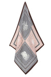 簡約典雅印花方型絲巾
